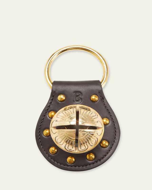 Studded Brass Bell, Black
